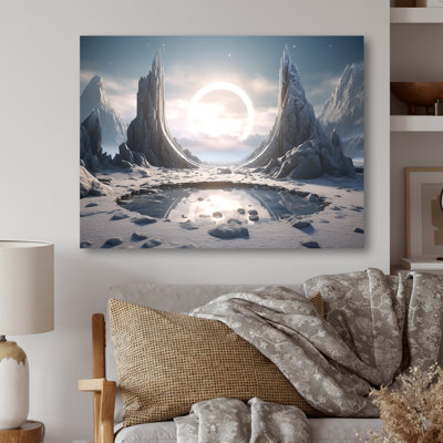 Surreal Galaxy Gates Portal I - Surrealism Metal Wall Art
