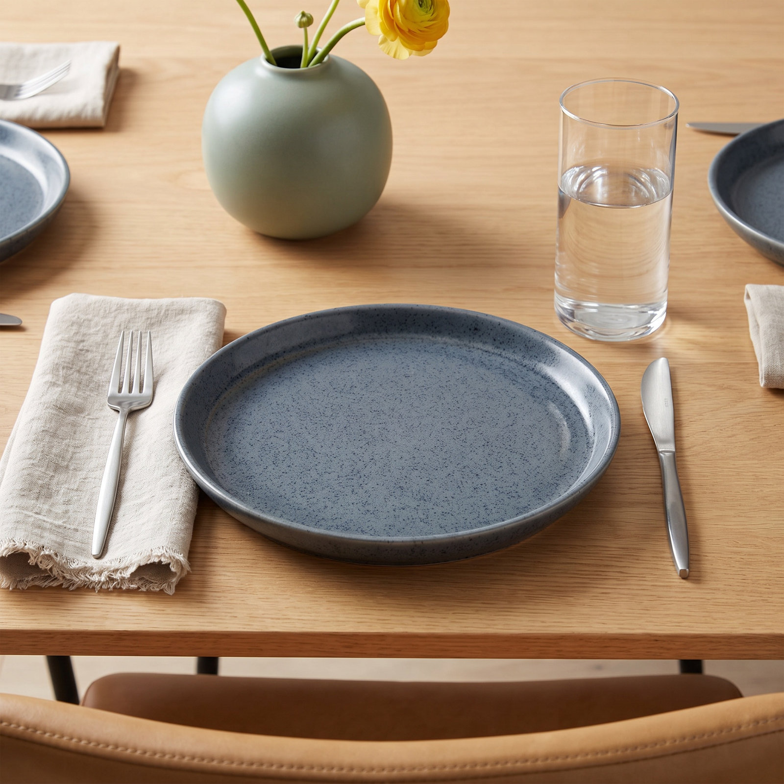 Dark Grey Speckle 10" Dinner Plate