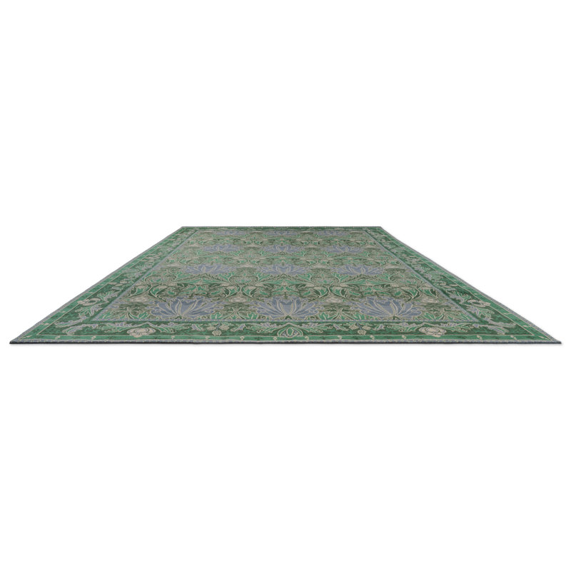 Helena Handmade Wool Floral Area Rug, Rectangle 6'7 x 9'8