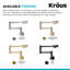Robinet de cuisine à fixation murale avec bras rétractable KRAUS Bolden-118691269