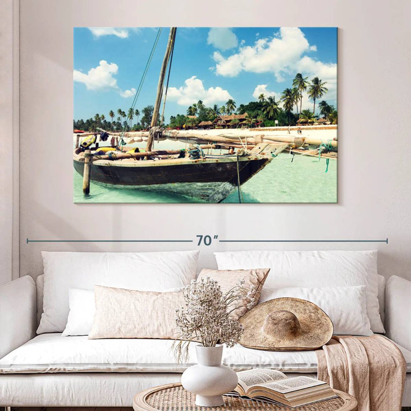 Bateau Mehar Zanzibar Island, H 34 po x l 51 po