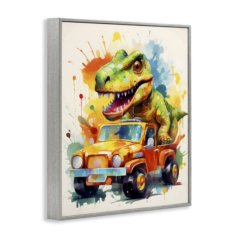 Giclée encadrée d'une voiture Dino «Riding In Back», conception par Creative Studio, Estampe numérique Farmhouse