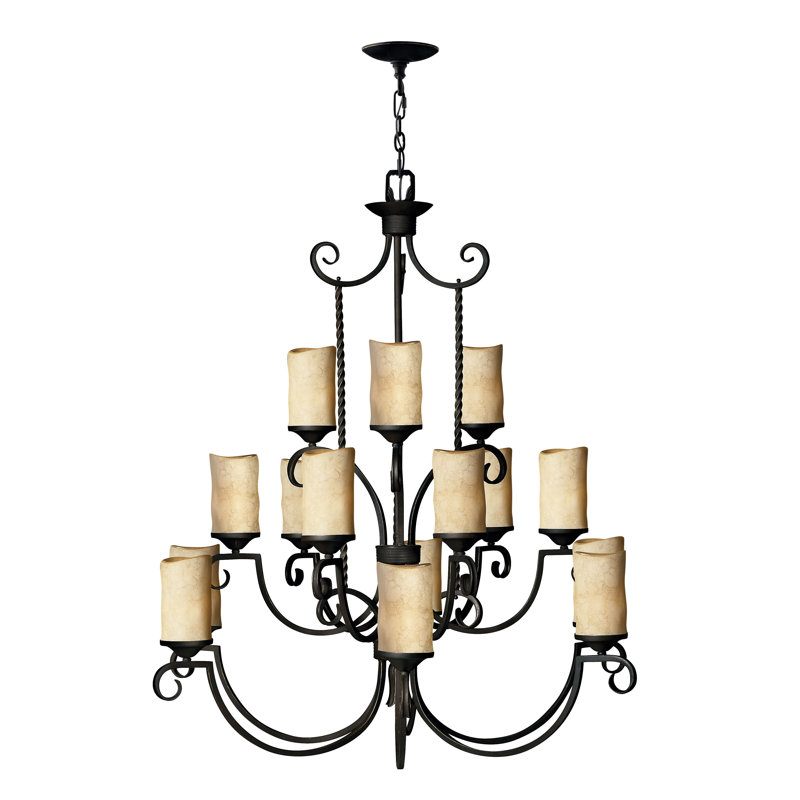 Casa 15 Light Shaded Chandelier