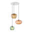 3-Light Colourful Glass Cluster Pendant