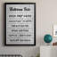 «Simple Bathroom Rules», reproduction encadrée de qualité supérieure - prête à être accrochée-88260427-88260428