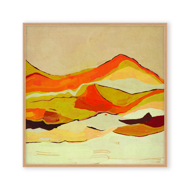 Nature Inspired Dawn's Horizon Trptych, 24" H x 24" W, Framed Canvas, Beige