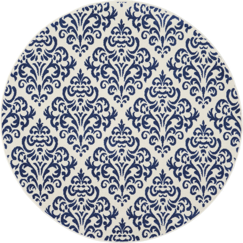 Tapis blanc Bo, Rond 5 pi 3 po