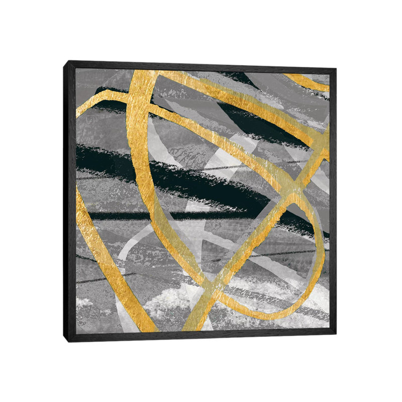 Grey Dance I by Susan Jill - Floater Frame Gallery-Wrapped Canvas Giclée on Canvas, 45.72 cm H x 45.72 cm W, Black Framed