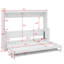 Lit escamotable pleine grandeur sophistiqué avec mécanisme de levage hydraulique et bureau intégré multifonctionnel-2056978838-2056978839