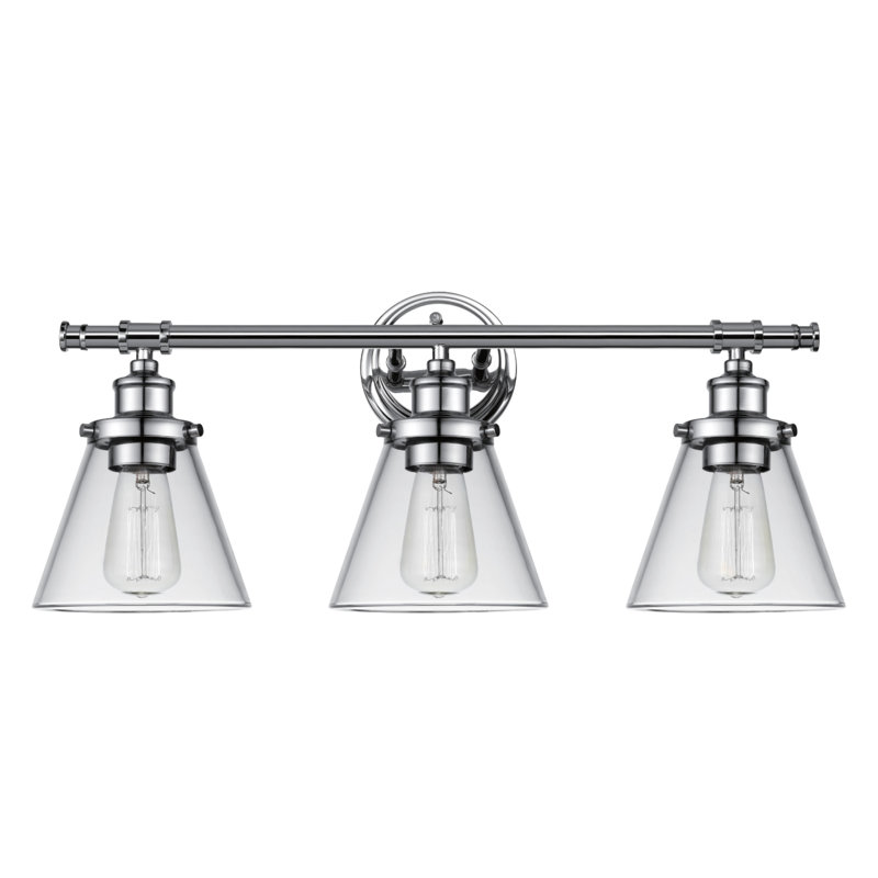Éclairage à 3 lumières d'intensité variable pour meuble-lavabo Thrailkill, Chrome