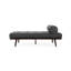 Chaise longue à boutons gris anthracite, design Mid-Century pour le confort Chaise longue gris anthracite