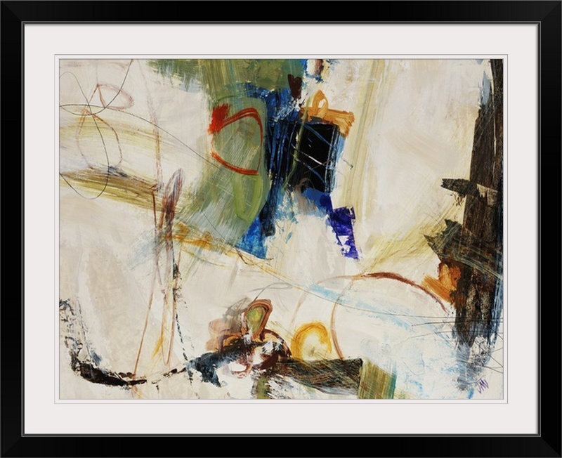 'Swizzle II by Jodi Maas Painting Print, Noir encadré, 20" H x 24" lx 1" p