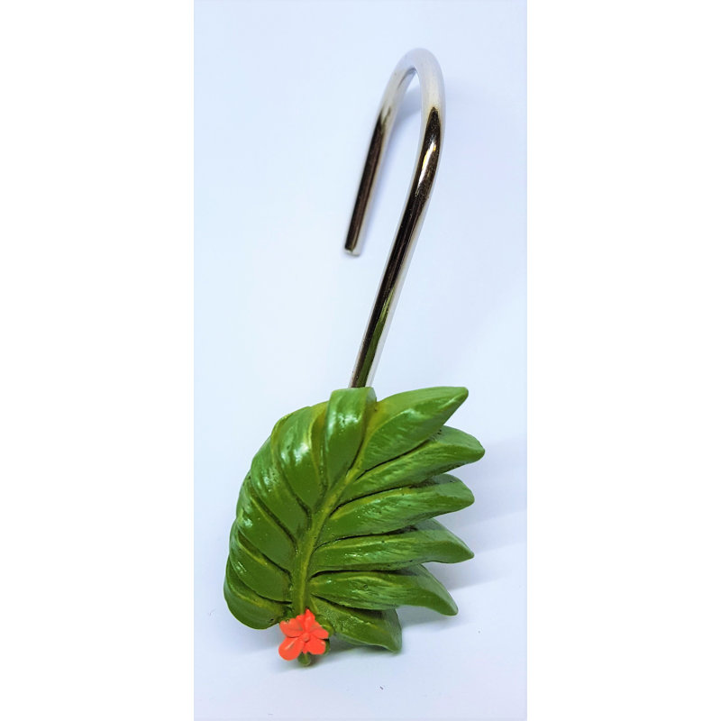 Crochets de rideau de douche Palm Frond