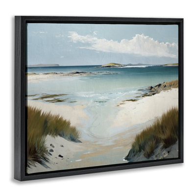River Tide Seascape Framed Floater Canvas Wall Art by Svetlana Aleynikova