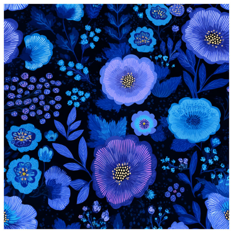 Housse de couette Floral Bedding Nature Boho Boho, Housse de couette pour grand lit, Floral mauve / bleu