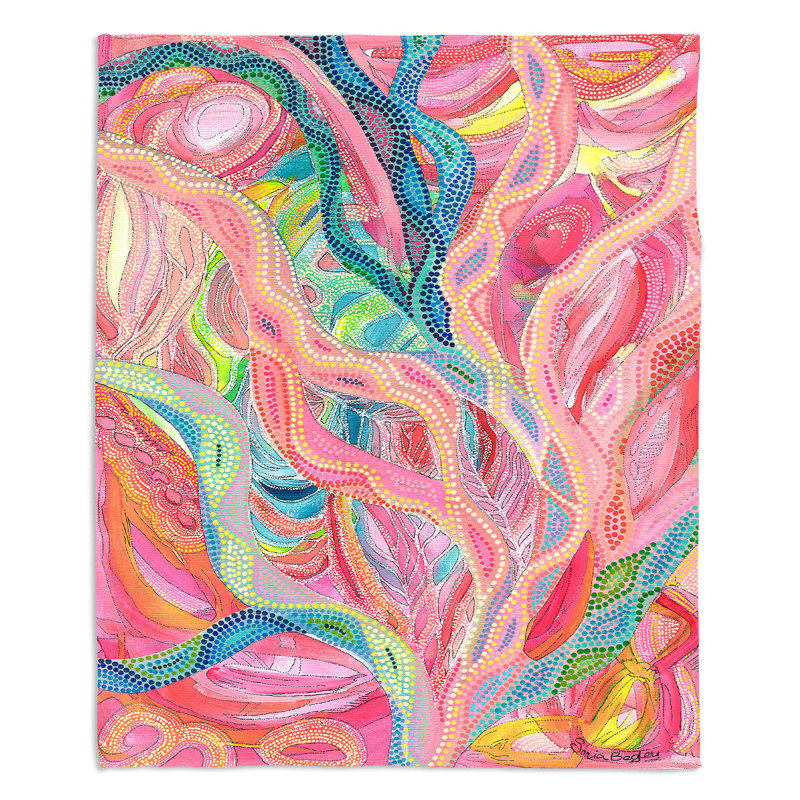  Jeté Coral Sunrise, l 51 po x L 60 po