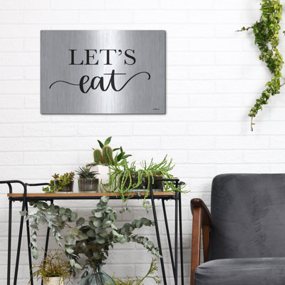 Art mural luxueux «Let's Eat» par Imperfect Dust, art mural en métal