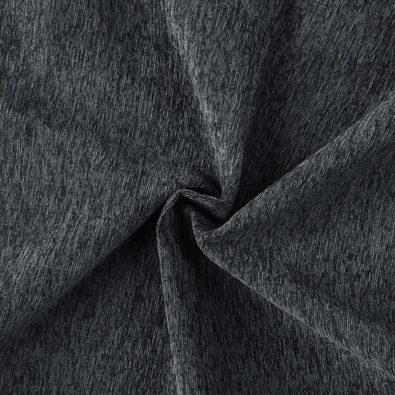 Canapé modulaire 7 pièces d'angle rembourré, Chenille grise foncée