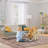Vintage Area Rug 5x7 Washable Foldable Distressed Accent Carpet Non-Skid Oriental Print Low-Pile Non-Shedding Thin Floor Mat for Bedroom (Blue)-971521238