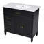 Meuble-lavabo 36 po avec lavabo, armoire de salle de bain avec tiroirs, structure solide et panneau de fibres à densité moyenne, deux ensembles-134287461