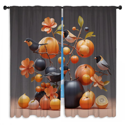 Rideaux obscurcissant Birds And Orange