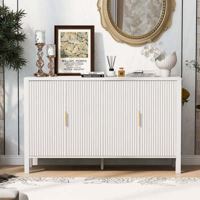 57.5"W Sideboard with Racks, Adjustable Shelves and Side Hooks