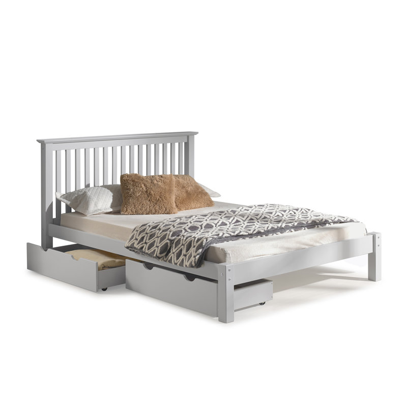 Lit plateforme Ratcliff, Simple, Gris tourterelle