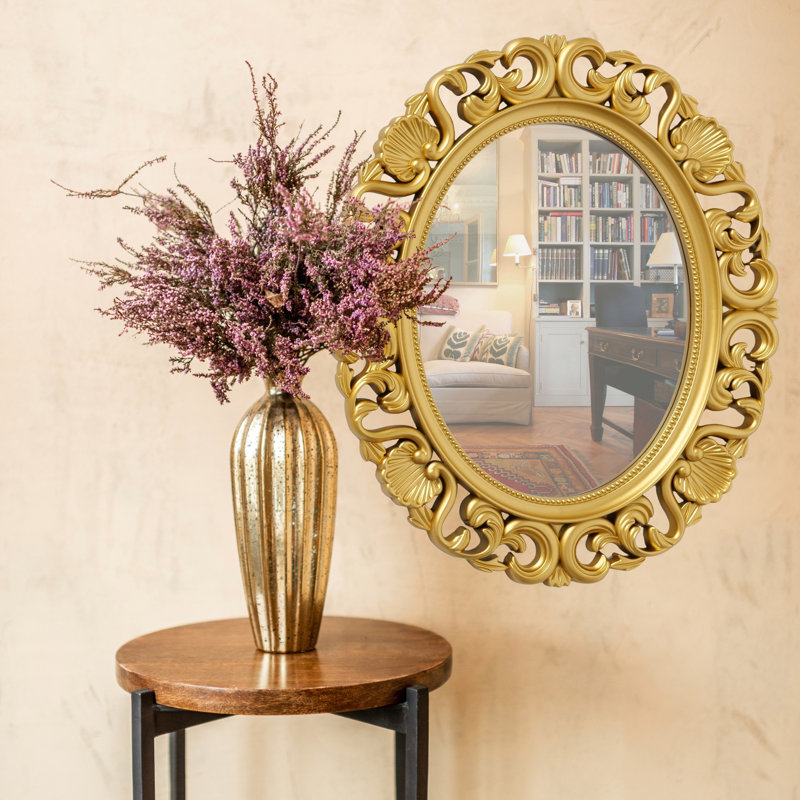 Miroir mural 14,5 po, Doré