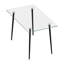 Glass Top Metal Base Dining Table
