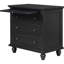 Meuble à 3 tiroirs noir - Grand espace de rangement, plateau coulissant pratique, table en bois massif de style U, 3 tiroirs pour un rangement optimal