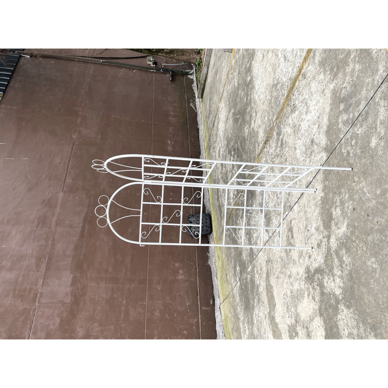 Treillis de jardin en métal, céramique, antirouille, 2 pièces, 19,6 po x 72 po, supports d'extérieur pour vignes de lierre, rose, gloire du matin, jasmin, plantes, plantes grimpantes,