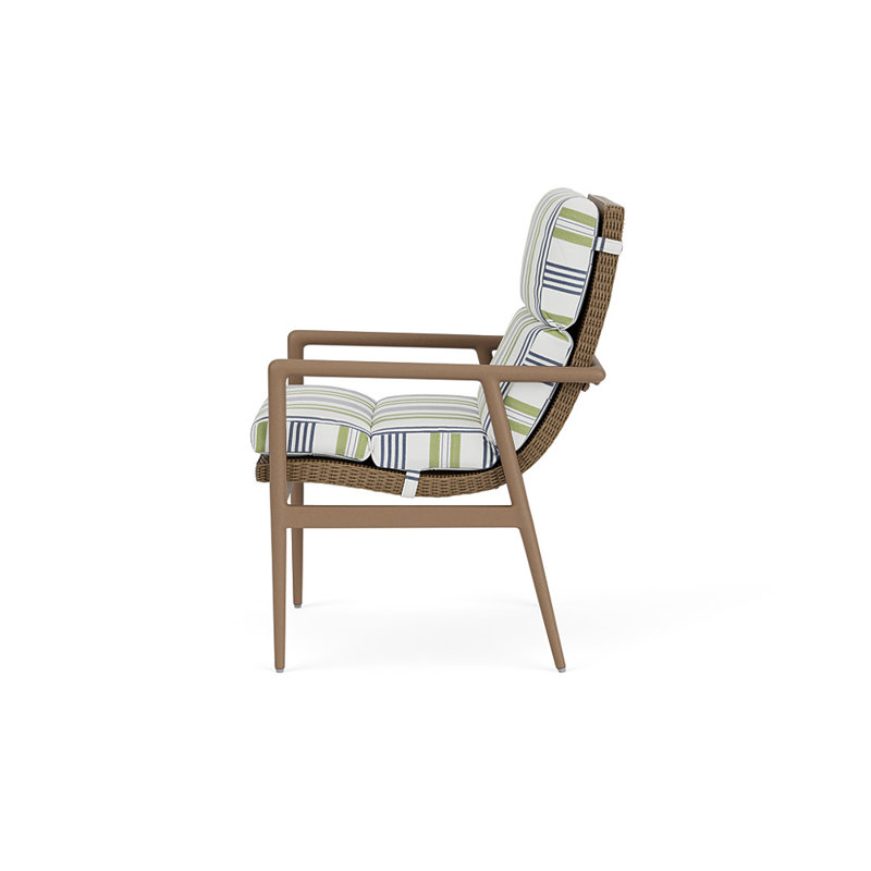 Cascade Outdoor Dining Armchair, Berkely Hall Green, Fawn