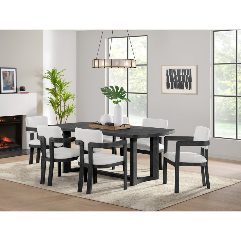 Canal Rectangular Dining Table, Black