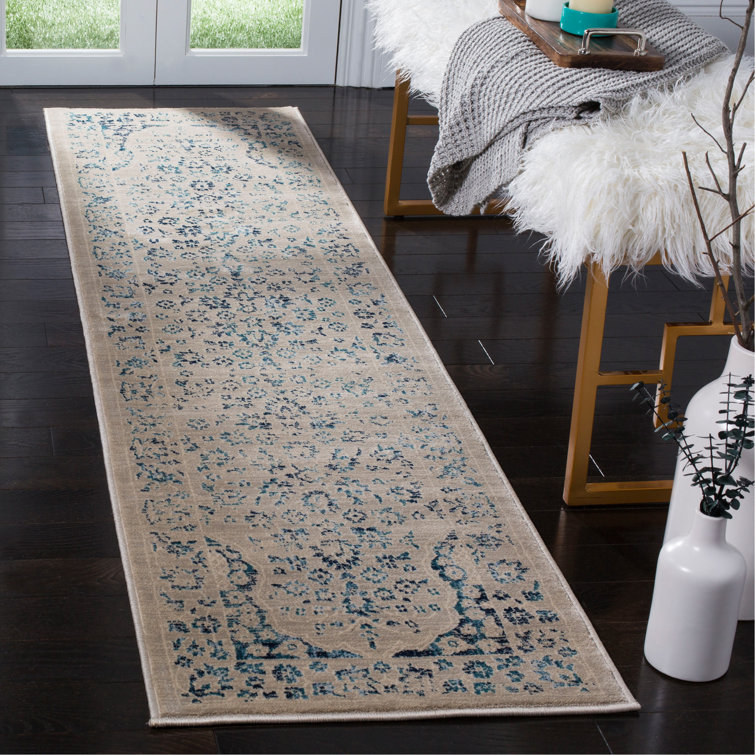 Annette Oriental Beige/Turquoise Area Rug