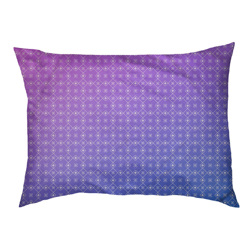 Coussin pour chien/classique à chariot Campion, Petit (l 28 po x P 18 po x H 9,5 po), Bleu / Mauve