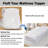 Full Mattress Topper, 1000GSM Ultra Thick White Mattress Pad, Soft & Supportive Pillow Top, 8-21 Inch Deep Pocket, Firm Bed Topper for Cooling, Hypoallergenic Mattress Protector-489685627-489685624-489685626