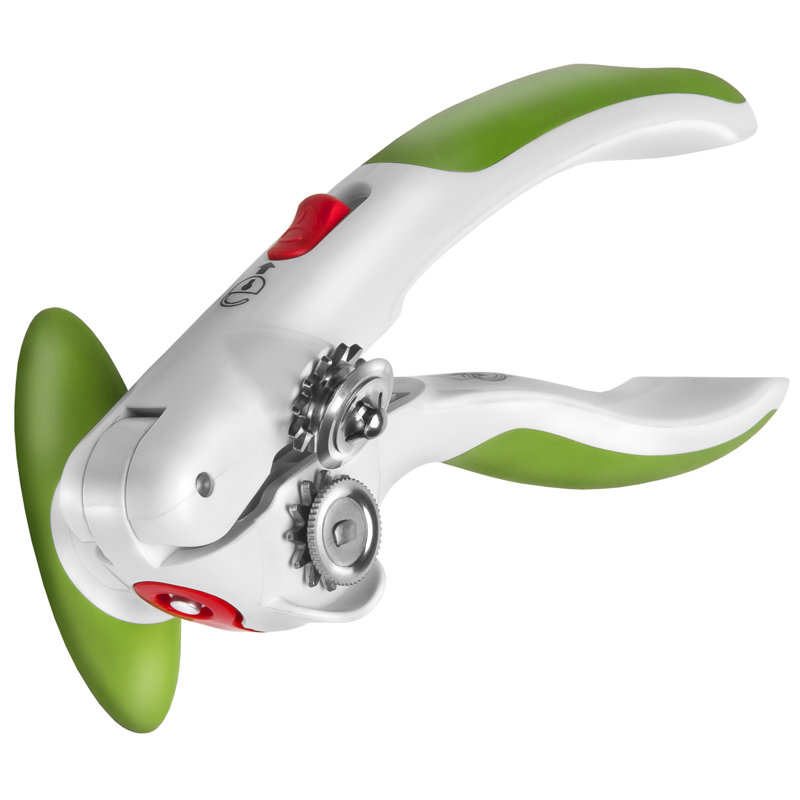 Green Ergonomic Stainless Steel Manual Can Opener with Non-slip Grip