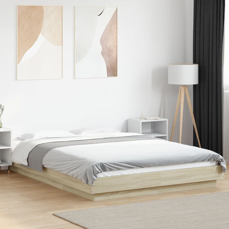 Bormann Bed Frame, Double (135 x 190 cm), Sonoma Oak