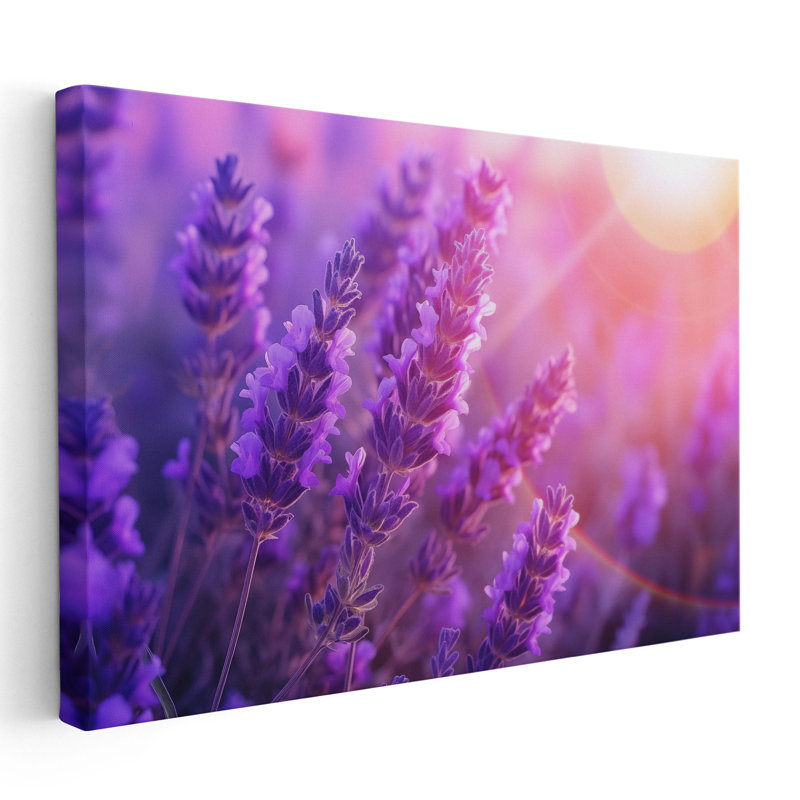 Lavande, impression murale, Toile tendue, H 16 po x l 24 po x P 1,25 po