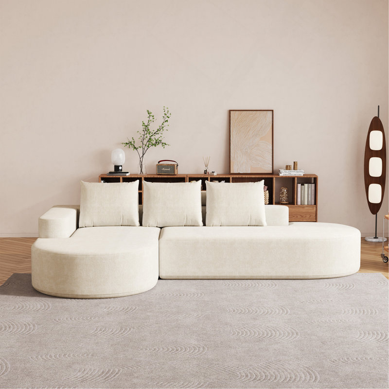 Canapé moderne incurvé, Beige