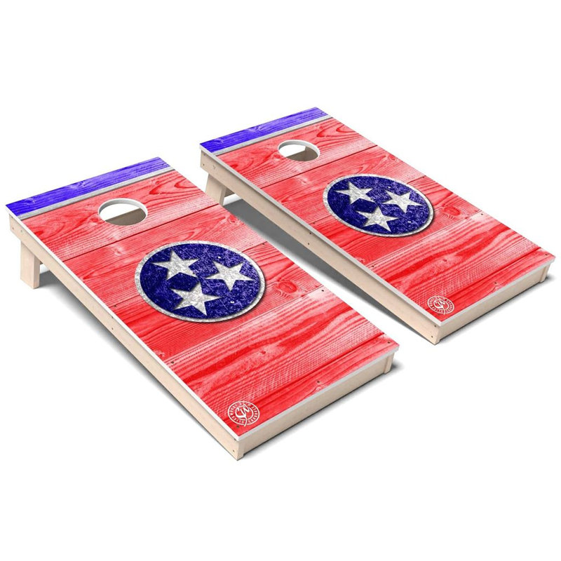 Ensemble de planches de cornhole composites polychromes Tennessee State Flag, AUCUN accessoire