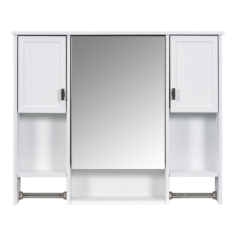 Wall Mounted Bathroom Cabinet with Mirror, White