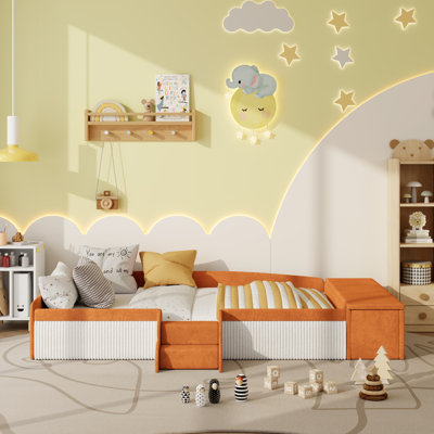 Upholstered Platform Bed, Lift-Up Storage, Velvet Upholstery, Storage Ottoman Design, Contemporary Minimalist, For Bedroom