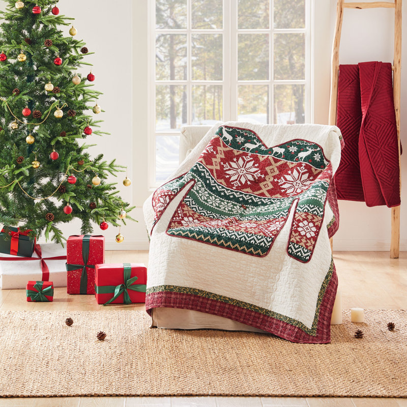 Jeté de chandail Greenland Home Fashions - 50 po x 60 po, Chandail ringard