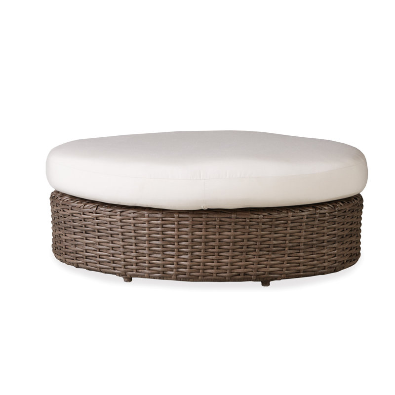 Largo Outdoor Ottoman, Demo Oatmeal