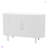 Curved Design Light Luxury Sideboard With Adjustable Shelves-1105511763