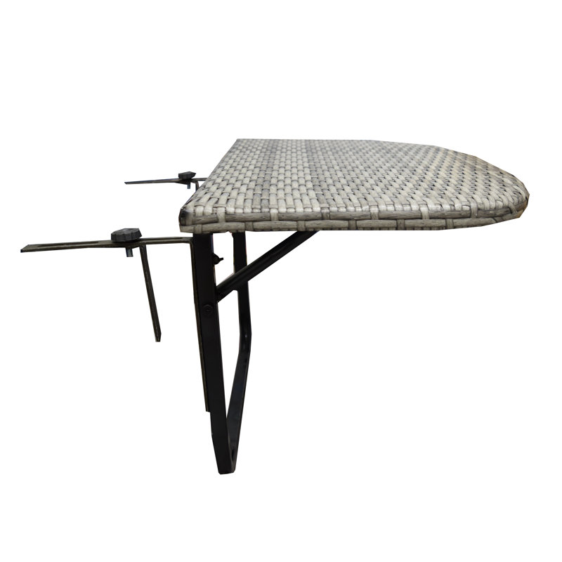 Metal Folding Outdoor Balcony Table , 24'' in. W 24'' in. D, Gray