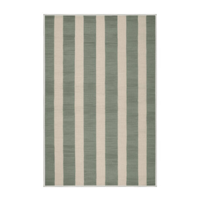 Machine Washable Checkered Beige Area Rug
