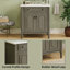 Meuble-lavabo de salle de bain rétro avec lavabo, armoire de salle de bain rustique-832395403