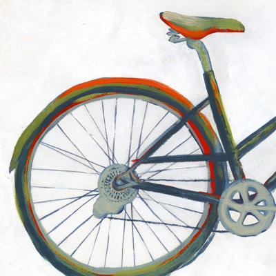 Bicycle Diptych I by Grace Popp - Wrapped Canvas Painting